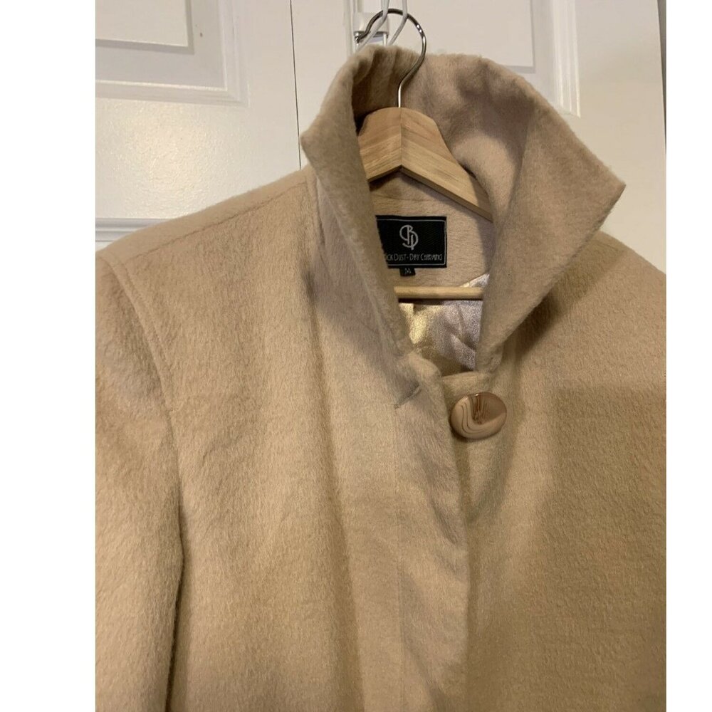Vintage Block Dust‎ Day Charming Jacket Button Coat Sz M Beige